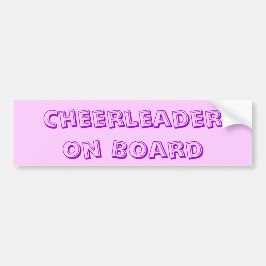 Cheerleader aan boord bumper sticker (Voorkant)