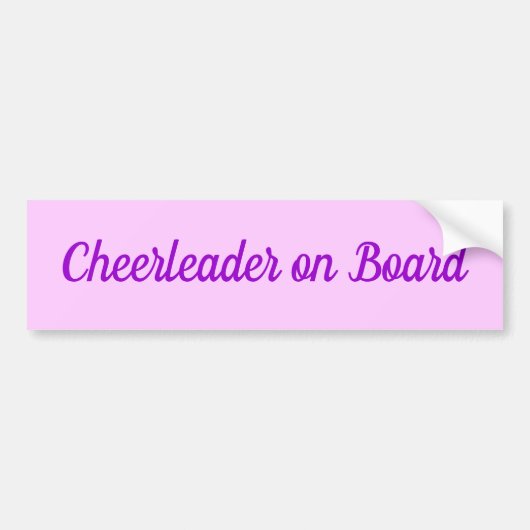 Cheerleader aan boord bumpersticker (Voorkant)