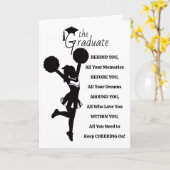 Cheerleader Afstudeerder Afgestudeerd Afstuderen Kaart (Gele Bloem)