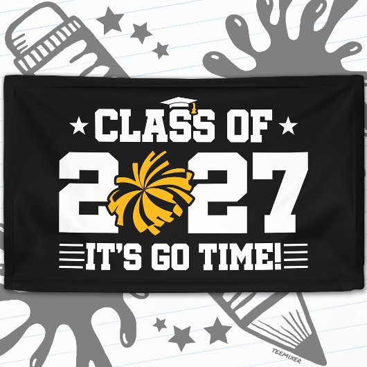 Cheerleader Afstudeertijd Afstudeerklas 2027 Spandoek