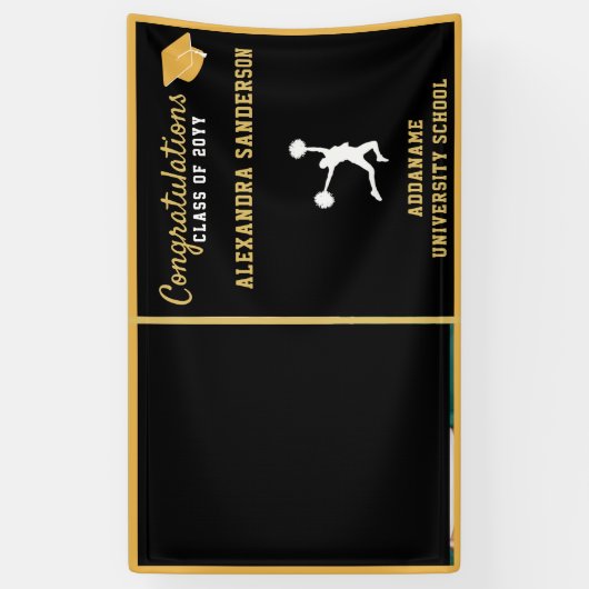 Cheerleader afstuderen banner (Verticaal)