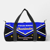 cheerleader bag, personalize blue, white & black  plunjezak (Voorkant)