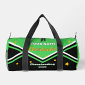 cheerleader bag, personalize green, white & black  plunjezak (Achterkant)