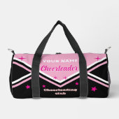 cheerleader bag, personalize pink, white & black  plunjezak (Voorkant)