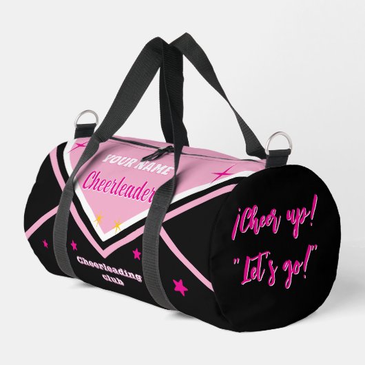 cheerleader bag, personalize pink, white & black  plunjezak (Linkerhoek)