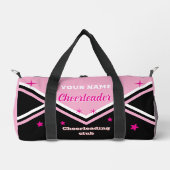 cheerleader bag, personalize pink, white & black  plunjezak (Voorkant)