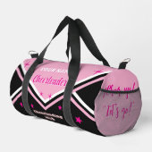cheerleader bag, personalize pink, white & black  plunjezak (Rechterhoek)