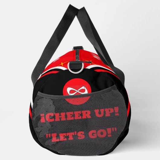 cheerleader bag, personalize red, white & black  plunjezak (Rechts)