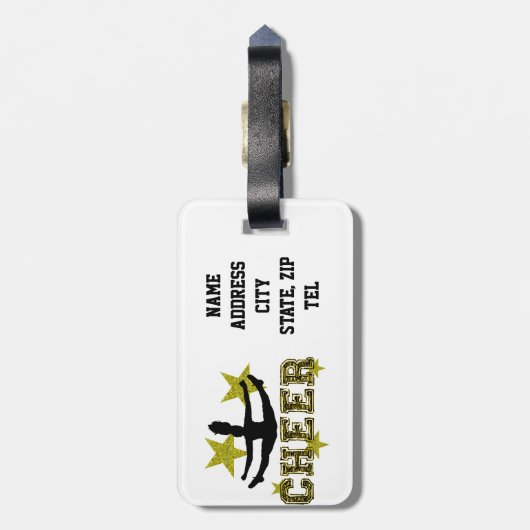 Cheerleader Bagagelabel (Achterkant verticaal)