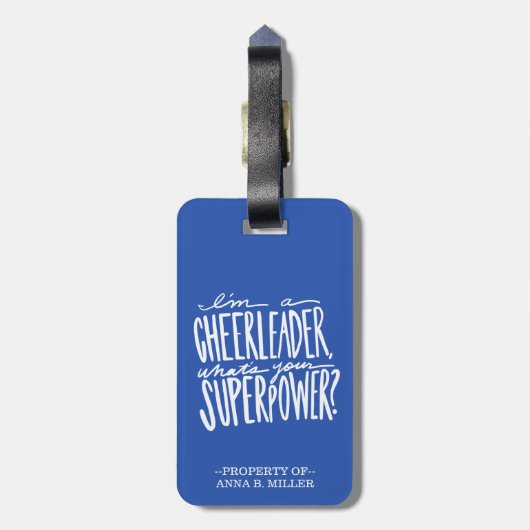 Cheerleader Bagagelabel - Gepersonaliseerd (Achterkant verticaal)