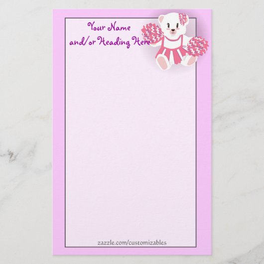 Cheerleader Beer Stationery Briefpapier (Voorkant)