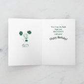 Cheerleader Birthday - DIY Name & Age - Donkergroe Kaart (Binnen)