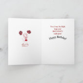 Cheerleader Birthday - DIY Name and Age - Dark Red Kaart (Binnen)