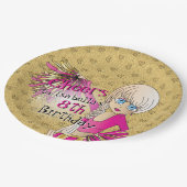 Cheerleader Birthday Girl - Roze Papieren Bordje (Gekanteld)