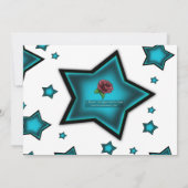 Cheerleader Birthday Party Kaart (Achterkant)