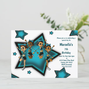 Cheerleader Birthday Party Kaart