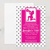 Cheerleader Birthday Uitnodiging  (Voorkant / Achterkant)