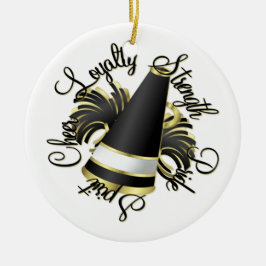 Cheerleader Black en Gold Qualities Keramisch Ornament