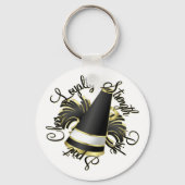 Cheerleader Black en Gold Qualities Sleutelhanger (Voorkant)