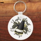 Cheerleader Black en Gold Qualities Sleutelhanger (Voorkant)