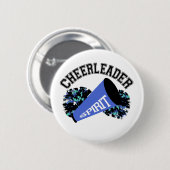 Cheerleader Blue Ronde Button 5,7 Cm (Voorkant /achterkant)