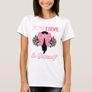 Cheerleader Borstkanker Shirt Pink Bow Cheer GIF