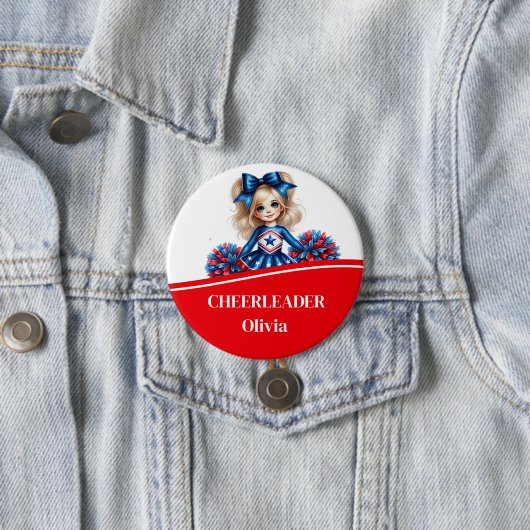 Cheerleader Button Pin (In situ)