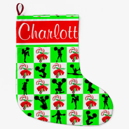 CHEERLEADER CANDY CANE KERSTKOUS GROTE KERSTSOK