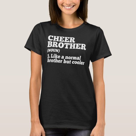 Cheerleader Cheer Brother als een normale broerbus T-shirt (Voorkant)