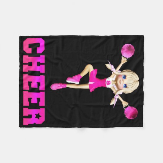 Cheerleader Cheer Fleece Deken (Voorkant (Horizontaal))
