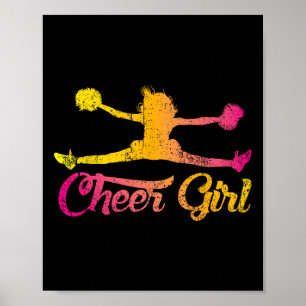 Cheerleader Cheer Meisjes Vrouwen Juichen Kleurrij Poster