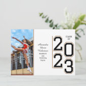 Cheerleader Cheer Senior Class of 2023 Afstuderen Kaart (Staand voorkant)