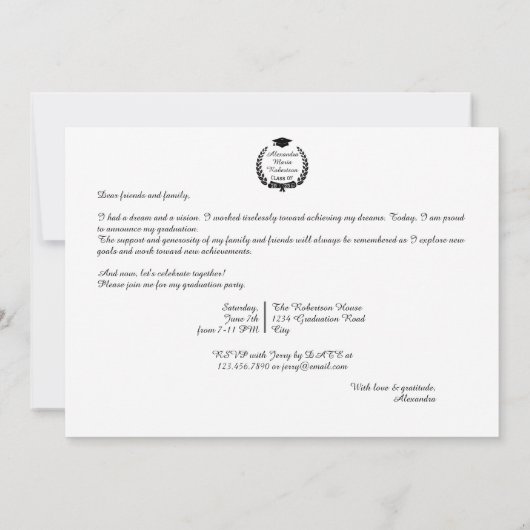 Cheerleader Cheer Senior Class of 2023 Afstuderen Kaart (Achterkant)