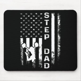 Cheerleader Cheer Stap Vader Amerika Vlag Vintage Muismat