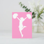 Cheerleader Cheering met achtergrond Briefkaart (Staand voorkant)