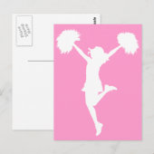Cheerleader Cheering met achtergrond Briefkaart (Voorkant / Achterkant)