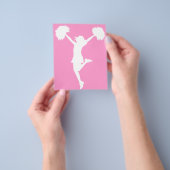 Cheerleader Cheering met achtergrond Flyer (Hand)