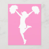 Cheerleader Cheering met  achtergrond Flyer (Voorkant)