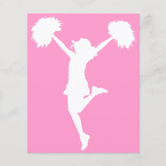 Cheerleader Cheering met achtergrond Flyer (Voorkant)