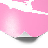 Cheerleader Cheering met achtergrond Foto Afdruk (Hoek)