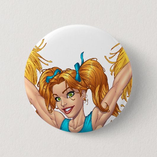 Cheerleader Cheerlead  Stuff Ronde Button 5,7 Cm (Voorkant)