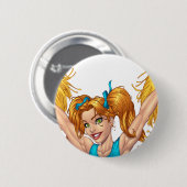 Cheerleader Cheerlead  Stuff Ronde Button 5,7 Cm (Voorkant /achterkant)