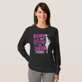 Cheerleader Cheerleading Bows En Bling Het Is Chee T-shirt (Voorkant volledig)