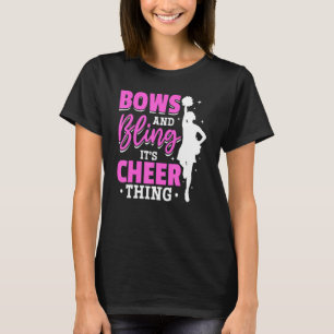 Cheerleader Cheerleading Bows En Bling Het Is Chee T-shirt