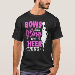 Cheerleader Cheerleading Bows En Bling Het Is Chee T-shirt