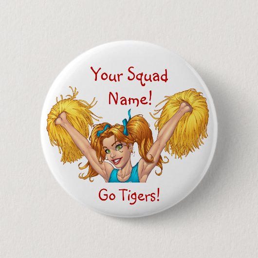 Cheerleader Cheerleading Button (Voorkant)