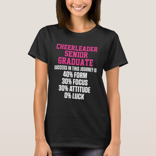 Cheerleader Cheerleading Cheering Success Senior G T-shirt (Voorkant)