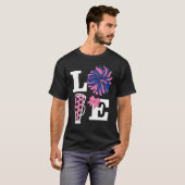 Cheerleader Cheerleading Dansen Acrobatiek T-shirt (Voorkant volledig)