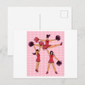 Cheerleader Cheers dansen met pom poms Briefkaart (Voorkant / Achterkant)
