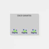 Cheerleader coach grijs gepersonaliseerd artikel post-it® notes (Voorkant)